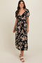 Black Floral Midi Dress