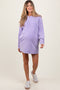 Lavender Long Sleeve Oversized Sweatshirt Maternity Mini Dress