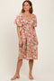 Cream Multi Printed Floral Maxi Dress