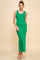 Green V-Neck Tank Maxi Dress