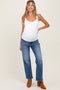 Blue Vintage Wash Ankle Bootcut Maternity Jeans