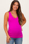 Fuchsia Sleeveless Fitted Maternity Tank Top