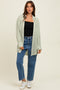 Light Olive Striped Oversized Button Down Shirt