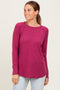 Burgundy Baby Waffle Knit Long Sleeve Top