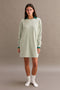 Mint Mineral Wash Oversized Sweatshirt Mini Dress