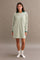Mint Mineral Wash Oversized Sweatshirt Mini Dress
