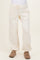 maternity wear cream jogger pants with star embroidery and drawstring waist