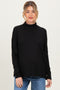 Black Draped Oversized Turtleneck Dolman Sleeve Maternity Top