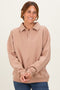 Camel Oversized Polo Pullover