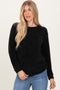 Black Chenille Knit Sweater