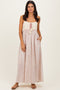 Dusty Pink Bohemian Dream Crochet Cotton Maxi Dress