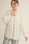 Ivory Button Down Lightweight Casual Shirt
