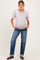 Dark Wash Maternity Dad Jean With Cuffed Hem