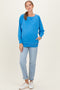 Classic Blue Vintage Wash French Terry Maternity Pullover