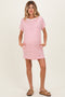 Pink Striped Maternity T-Shirt Mini Dress