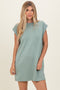 Desert Sage Cap Sleeve Mini Dress