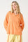 Citrus Orange Mineral Wash Exposed Seam Top
