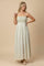 Green Floral Crochet Bodice Maxi Dress