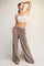 Coffee Mineral Wash Wide Leg Pants