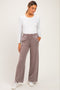 Mocha Mineral Wash Wide Leg Maternity Sweatpants