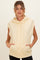 Lemon Mineral Wash Sleeveless Maternity Hoodie