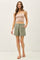 Dusty Spruce Linen Blend Shorts