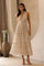 White Floral Shoulder Tie Deep V-Neck Tiered Maxi Dress