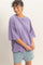 Purple Pigment Oversized Half-Sleeve T-Shirt