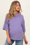 Purple Pigment Oversized Half-Sleeve Maternity T-Shirt