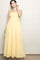 Yellow Smocked Shoulder Tie Maxi Dress