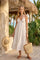 White Halter Cutout Midi Dress