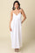 Off White Linen Blend Sleeveless Maxi Dress