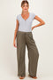 Olive Drawstring Waistband Maternity Pants