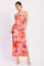 Multi Floral One Shoulder Ruched Dress