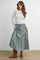 Navy Gingham Tiered Maxi Skirt