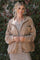 Khaki Oversized Corduroy Zipper Jacket