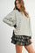Ivory Striped Long Sleeve Polo Top