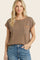 Copper Contrast Stitch Knit Top