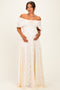 Natural Lace Maternity Maxi Dress