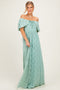 Seafoam Lace Maxi Dress