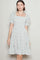 Cream Floral Smocked Puff Sleeve Dress