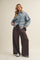 Espresso Drawstring Wide Leg Pants