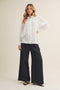 Midnight Drawstring Wide Leg Pants