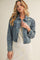 Medium Wash Distressed Denim Jacket