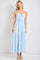Light Blue Mixed Lace Sleeveless Midi Dress