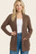 Chocolate Mini Waffle Knit Sweater Cardigan