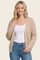 Oatmeal Chunky Waffle Knit Open Cardigan