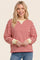 Red Relaxed Fit Striped Pullover
