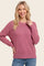 Pink Waffle Textured Sweater