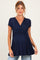 PinkBlush Navy Draped Front Maternity Nursing Top